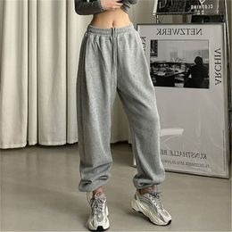 Women pants Black Jogging Sweat for Baggy Sports Pants Grey Jogger High Waist Sweat Casual Trousers For Female 220325