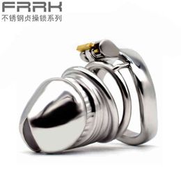 NXY Chastity Device Frrk 52 Stainless Steel Lock for Husband and Wife Sexual Intercourse Male Penile Restraint Sex Adult Products 0416