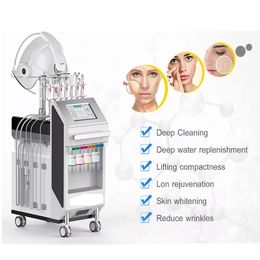 aqua hydro hydrodermabrasion oxygen jet peel LED PDT mask bio cold hammer machine whitenning removal hydra dermabrasion Oxygen face shield