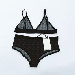 Womens Lace Jacquard Bras Lingerie Women Thongs Set Fashion Letter Swimwear Bra Sets Gift for Female Briefs Underwear SITV