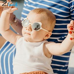 Zilead Cute Lovely Bear Ears Baby Sunglasses Cartoon Children Sun Glasses Fashion Round Boy Girl UV Protection Shades Eyewear 220705