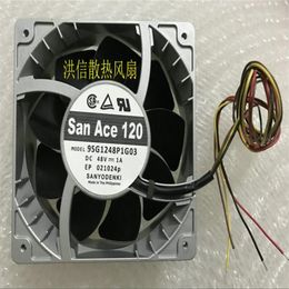 Original 12038 9SG1248P1G03 DC48V 1A four-wire high-volume cooling fan