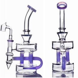 2022 high quality Hitman hookahs toro bong with smokey accent Vapour dab Rigs Oil rig Glass Recycler smoking water pipes with 14.4mm joint