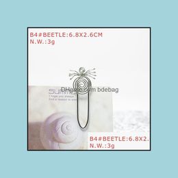 accessories for beetles Canada - Bookmark Desk Accessories Office School Supplies Business Industrial B1 B2 B3 B4 Spider Bee Butterfly Beetle Cute Creative Stainless Wire