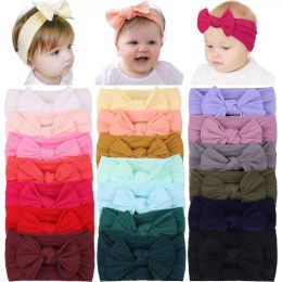 Baby jacquard super elastic hair band baby nylon fabric Bow Headband