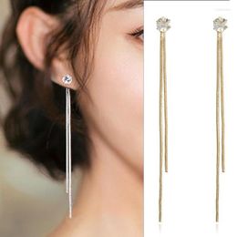 Dangle & Chandelier Fashion Crystal Long Tassel Earrings For Women Elegant Temperament Drop Earing Trend Jewellery GiftDangle Odet22