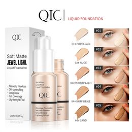 30ml Foundation Base Soft Matte Long Wear Oil Control Concealer Liquid Cream Women Makeup Waterproof Dark Black Corrector Cream