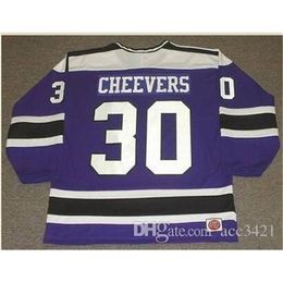 Nik1 Custom Men Youth women Nik1 tage #30 GERRY CHEEVERS Cleveland 1974 CCM Hockey Jersey Size S-5XL or custom any name or number