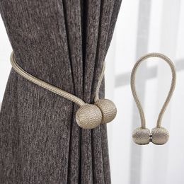 Magnetic Pearl Ball Curtain Tiebacks Tie Backs Holdbacks Buckle Clips Accessory Curtain Rods Accessoires 0616