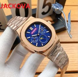 Top quality 5A designer luxury watches 316L steel band Automatic winding mechanical moon watch date display President choice 5ATM waterproof Wristwatches