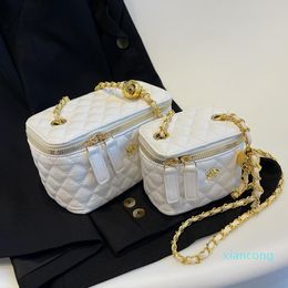 Evening Bags Mini Box PU Leather Quilted Crossbody Sling Bag For Women 2022 Cute Kawaii Summer Chain Shoulder Handbags