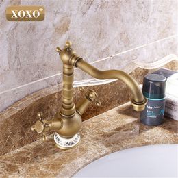 Bronze Finish 360 Degree Swivel Brass Faucet Bathroom Basin Sink Mixer Bath kitchen taps Faucet