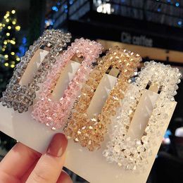 INS Fashion crystal girls hair clips princess women designer hair clips kids barrettes designer hair accessories for women BB clip