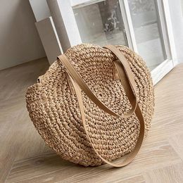 Evening Bags Casual Hollow Out Large Capacity Handbag Totes Handmade Straw Shoulder For Women Big Travel Beach Bag Pack