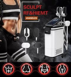 High quality EMS sculptor slmming machine shaping EMS electromagnetic Muscle Stimulation fat burning hienmt sculpting beauty equipment 4 handles with RF