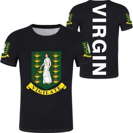 British Virgin Island T shirt P o Nation Black Flag Diy College Clothes Free Print Custom Jersey Casual Short 220615