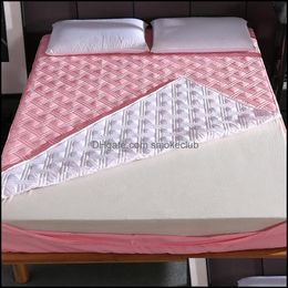 Mattress Pad Removable Six-Sides All-Inclusive Quilted Er King Queen Soft Topper Solid Colour Bed Protector Drop Delivery 2021 Bedding Suppli
