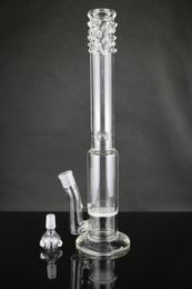 Hookahs Honeycomb percolater straight bong water pipes 18.8mm joint size 17.5inch oil rigs for smoking