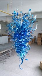 Lamps Fancy Murano Decorative Chandelier Lights Home Blue Large Foyer Blown Glass LED Chandeliers