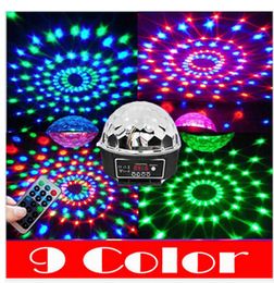 9 Color Projector DJ Disco LED Light MP3 Remote Stage Laser Lighting Party bar US/EU UK AU Plug