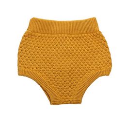 Wholesale-New 2016 Bobo Choses Baby Ashion Girls Pumpkin Pants High Baby Bloomers Waist Baby Girls Knit Wool Shorts Wild PP Leggings Pants