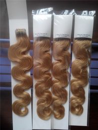 indian remy tape hair extensions UK - LUMMY Skin Weft PU Tape In Human Hair 18"-24" 100g 40pcs Indian Remy Human Hair Extensions