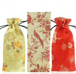 Thicker brocade comb pouches darwsting bags silk Jewellery pouch Beads comb Bag