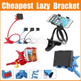Cheapest Cell Phone Holders 85cm Long Arm Lazy Bracket Universal Two Clips 360 Ratating Bed Desktop Holder Stands Free Shipping by DHL 200