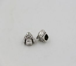 MIC 100 pcs Antique silver Angel Spacers Big Hole Beads for Pandora Charm Bracelets ilia & Biagi Bracelet 11*10mm