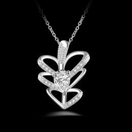 Free shipping fashion high quality 925 silver Crystal zircon Necklace Jewellery 925 silver necklace Valentine's Day holiday gifts hot 1618