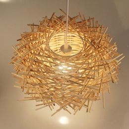 Rattan Dining Room Pendant Lamp Parlour Kitchen Hanging Southeast Asia Restaurant Country Restaurant Chandelier Fixtures