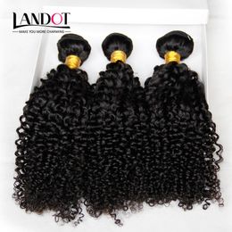 3Pcs Lot 8-30Inch Indian Kinky Curly Virgin Hair Grade 7A Unprocessed Indian Remy Human Hair Weaves Bundles Natural Black Extensions Dyeable