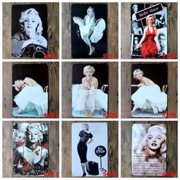 Sexy Lady Of Marilyn Monroe Vintage Metal Tin Signs Painting Home Decor Wall Art Craft Sticker Bar 20x30cm