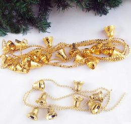 A string of decorative Christmas bells about 1.3 Metre length PVC JingLing bells for christmas tree and showcase decoration