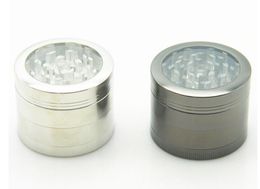 The Four Layer of Zinc Alloy Roof Tobacco Grinder 52MM Diameter Silver Gun Color Grinder Yanju