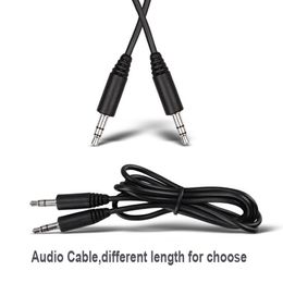 100pcs/lot Cheapest Black 50cm 70cm 100cm 3.5mm Male to Male Audio Adapter Cable 3.5 mm for Mp3/4 Mobile phone