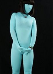 zweite Haut Anzug hellblau Spandex Unisex Zentai passt Halloween Kostüme können Größe anpassen