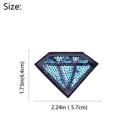 10PCS Diamond Sequined Patches for Clothing Iron on Transfer Applique Fashion Patch for Jeans Bags DIY Sew on Embroidery Sequins188u