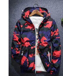 Wholesale- Spring Camouflage Thin Windbreaker Women Hooded basic Jacket Chaquetas Mujer hip hop reflective skateboard jacket 032209