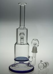 New 11"inches glass water pipe honeycomb perk glass bong good quality big glass bong herb tobacco bong