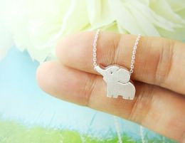 10PCS Cute Tiny Baby Elephant Necklace Small Lucky Elephant Necklaces Lovely Cartoon Animal Necklaces for Birthday Gifts