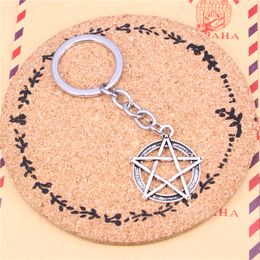 Keychain star pentagram Pendants DIY Men Jewellery Car Key Chain Ring Holder Souvenir For Gift