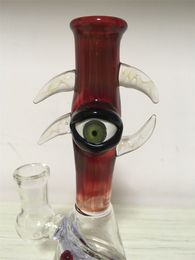 hookah Red Big Eyes Heady Oil Rigs 14mm joint Colourful Water Bong Glass Pipe