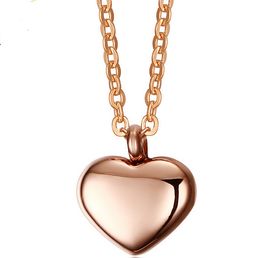 Brand New Rose Gold Heart For Love design Necklace Pendant stainless steel Women fashion Girlfriend/wife Romantic Jewellery Gifts