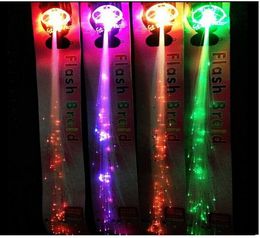 Manufacturers selling high-cost light-emitting optical Fibre braids hair accessories hairpin direct LED hair braid