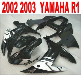 injection Moulding new aftermarket for yamaha fairings yzfr1 2002 2003 white black plastic fairing kit yzf r1 02 03 hs44