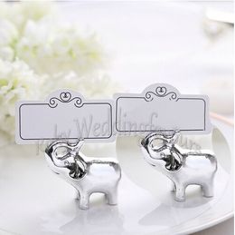 REE SHIPPING 40PCS Elephant Place Card Holder Favors with Matching Card Wedding Favors Card Holder Party Supplies Event Table Decoration