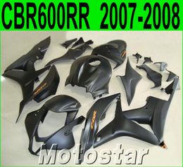 Injection Moulding fairing body kit for HONDA CBR600RR 07 08 all matte black fairings set CBR 600 RR F5 2007 2008 LY57