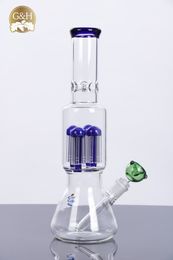 New Best Quality beaker bongs glass bong 38cm water pipe oil rig 14.4mm joint headshop brand bongs glass pipes