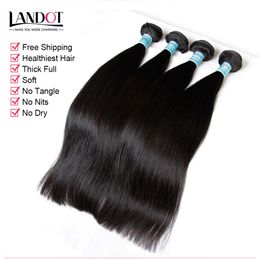 Mongolian Virgin Hair Straight With Closure 7A Grade Unprocessed Human Hair Weave 3 Bundles And 1Pcs Top Lace Closures Natural Black Dyeable